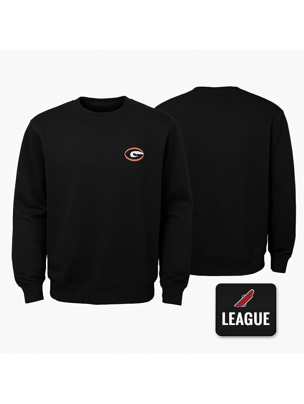 Georgia Bulldogs League91 Medium Black NCAA Sweatshirt Pullover Crewneck